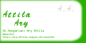 attila ary business card